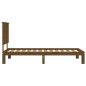 vidaXL Massivholzbett mit Kopfteil Honigbraun 100x200 cm vidaXL Massivholzbett mit Kopfteil Honigbraun 100x200 cm