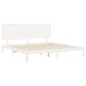 vidaXL Massivholzbett mit Kopfteil Weiß 200x200 cm vidaXL Massivholzbett mit Kopfteil Weiß 200x200 cm
