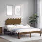 vidaXL Massivholzbett mit Kopfteil Honigbraun 120x200 cm vidaXL Massivholzbett mit Kopfteil Honigbraun 120x200 cm