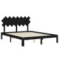 vidaXL Massivholzbett mit Kopfteil Schwarz 140x200 cm vidaXL Massivholzbett mit Kopfteil Schwarz 140x200 cm