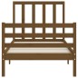 vidaXL Massivholzbett mit Kopfteil Honigbraun 90x200 cm vidaXL Massivholzbett mit Kopfteil Honigbraun 90x200 cm