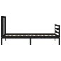 vidaXL Massivholzbett mit Kopfteil Schwarz 100x200 cm vidaXL Massivholzbett mit Kopfteil Schwarz 100x200 cm