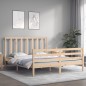 vidaXL Massivholzbett mit Kopfteil 160x200 cm vidaXL Massivholzbett mit Kopfteil 160x200 cm