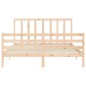 vidaXL Massivholzbett mit Kopfteil 160x200 cm vidaXL Massivholzbett mit Kopfteil 160x200 cm