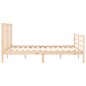 vidaXL Massivholzbett mit Kopfteil 160x200 cm vidaXL Massivholzbett mit Kopfteil 160x200 cm
