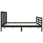 vidaXL Massivholzbett mit Kopfteil Schwarz 200x200 cm vidaXL Massivholzbett mit Kopfteil Schwarz 200x200 cm
