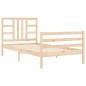 vidaXL Massivholzbett mit Kopfteil 90x200 cm vidaXL Massivholzbett mit Kopfteil 90x200 cm