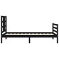 vidaXL Massivholzbett mit Kopfteil Schwarz 90x200 cm vidaXL Massivholzbett mit Kopfteil Schwarz 90x200 cm