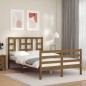 vidaXL Massivholzbett mit Kopfteil Honigbraun 120x200 cm vidaXL Massivholzbett mit Kopfteil Honigbraun 120x200 cm