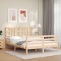 vidaXL Massivholzbett mit Kopfteil 160x200 cm vidaXL Massivholzbett mit Kopfteil 160x200 cm