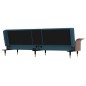 vidaXL Schlafsofa mit Getränkehaltern Blau Samt vidaXL Schlafsofa mit Getränkehaltern Blau Samt