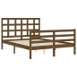 vidaXL Massivholzbett mit Kopfteil Honigbraun 120x200 cm vidaXL Massivholzbett mit Kopfteil Honigbraun 120x200 cm