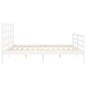 vidaXL Massivholzbett mit Kopfteil Weiß 200x200 cm vidaXL Massivholzbett mit Kopfteil Weiß 200x200 cm