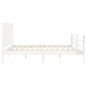 vidaXL Massivholzbett mit Kopfteil Weiß 200x200 cm vidaXL Massivholzbett mit Kopfteil Weiß 200x200 cm