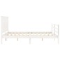 vidaXL Massivholzbett mit Kopfteil Weiß 160x200 cm vidaXL Massivholzbett mit Kopfteil Weiß 160x200 cm