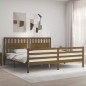 vidaXL Massivholzbett mit Kopfteil Honigbraun 200x200 cm vidaXL Massivholzbett mit Kopfteil Honigbraun 200x200 cm