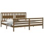 vidaXL Massivholzbett mit Kopfteil Honigbraun 200x200 cm vidaXL Massivholzbett mit Kopfteil Honigbraun 200x200 cm