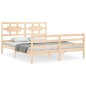 vidaXL Massivholzbett mit Kopfteil 160x200 cm vidaXL Massivholzbett mit Kopfteil 160x200 cm