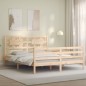 vidaXL Massivholzbett mit Kopfteil 160x200 cm vidaXL Massivholzbett mit Kopfteil 160x200 cm