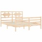 vidaXL Massivholzbett mit Kopfteil 160x200 cm vidaXL Massivholzbett mit Kopfteil 160x200 cm
