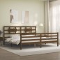 vidaXL Massivholzbett mit Kopfteil Honigbraun 200x200 cm vidaXL Massivholzbett mit Kopfteil Honigbraun 200x200 cm