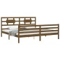 vidaXL Massivholzbett mit Kopfteil Honigbraun 200x200 cm vidaXL Massivholzbett mit Kopfteil Honigbraun 200x200 cm
