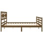 vidaXL Massivholzbett mit Kopfteil Honigbraun 200x200 cm vidaXL Massivholzbett mit Kopfteil Honigbraun 200x200 cm