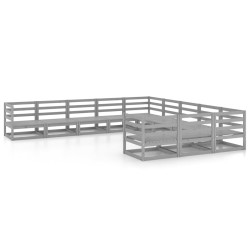 vidaXL 11-tlg. Garten-Lounge-Set Massivholz Kiefer