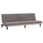 Schlafsofa mit Getränkehaltern Taupe Stoff Schlafsofa mit Getränkehaltern Taupe Stoff