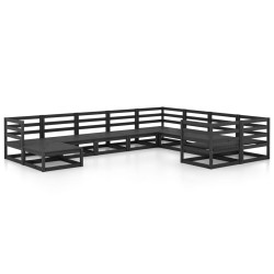 vidaXL 10-tlg. Garten-Lounge-Set Massivholz Kiefer
