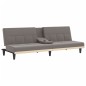 Schlafsofa mit Getränkehaltern Taupe Stoff Schlafsofa mit Getränkehaltern Taupe Stoff