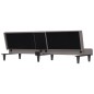 Schlafsofa mit Getränkehaltern Taupe Stoff Schlafsofa mit Getränkehaltern Taupe Stoff