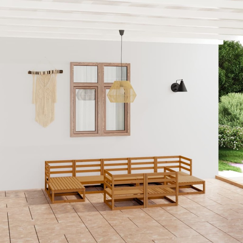 vidaXL 9-tlg. Garten-Lounge-Set Massivholz Kiefer vidaXL 9-tlg. Garten-Lounge-Set Massivholz Kiefer