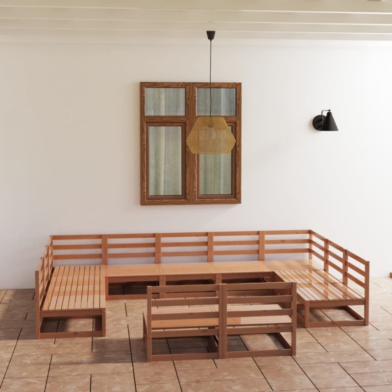 vidaXL 11-tlg. Garten-Lounge-Set Massivholz Kiefer vidaXL 11-tlg. Garten-Lounge-Set Massivholz Kiefer