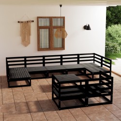 vidaXL 10-tlg. Garten-Lounge-Set Massivholz Kiefer