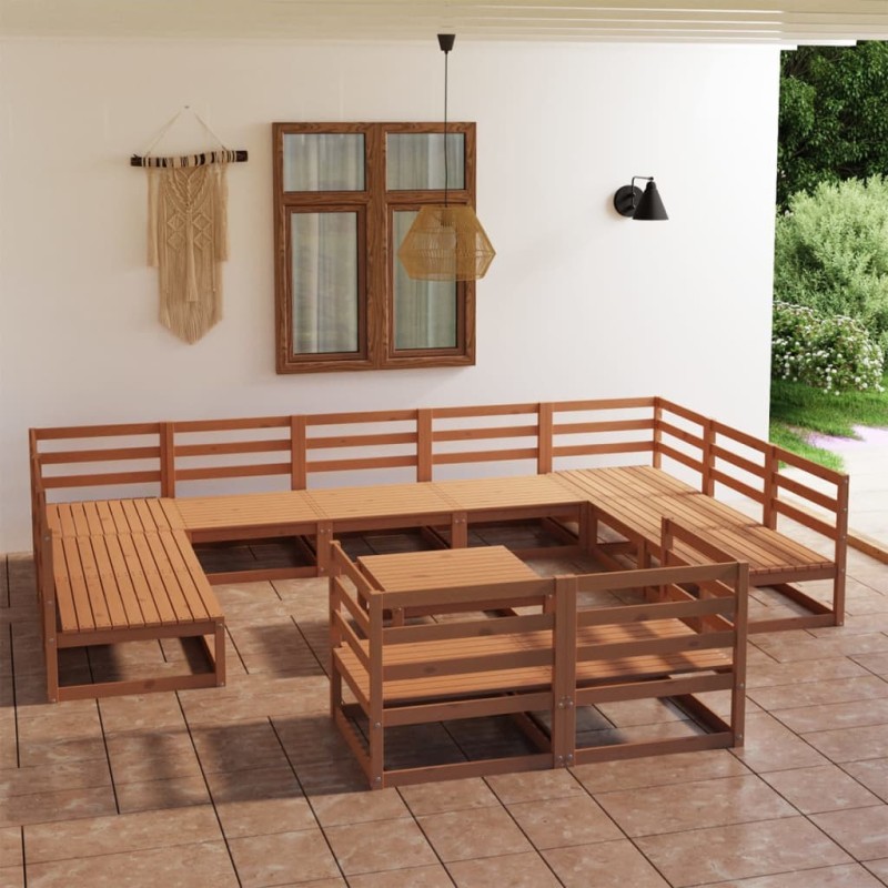 vidaXL 12-tlg. Garten-Lounge-Set Massivholz Kiefer vidaXL 12-tlg. Garten-Lounge-Set Massivholz Kiefer
