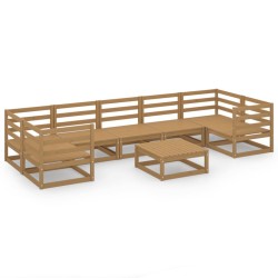 vidaXL 8-tlg. Garten-Lounge-Set Massivholz Kiefer