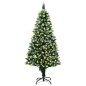 vidaXL Künstlicher Weihnachtsbaum Beschneit LEDs & Zapfen 210 cm vidaXL Künstlicher Weihnachtsbaum Beschneit LEDs & Zapfen 210 cm