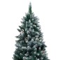 vidaXL Künstlicher Weihnachtsbaum Beschneit LEDs & Zapfen 210 cm vidaXL Künstlicher Weihnachtsbaum Beschneit LEDs & Zapfen 210 cm