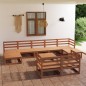 vidaXL 10-tlg. Garten-Lounge-Set Honigbraun Massivholz Kiefer vidaXL 10-tlg. Garten-Lounge-Set Honigbraun Massivholz Kiefer