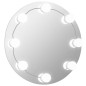 vidaXL Wandspiegel ohne Rahmen mit LED-Beleuchtung Rund Glas vidaXL Wandspiegel ohne Rahmen mit LED-Beleuchtung Rund Glas