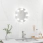 vidaXL Wandspiegel ohne Rahmen mit LED-Beleuchtung Rund Glas vidaXL Wandspiegel ohne Rahmen mit LED-Beleuchtung Rund Glas