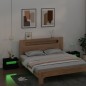 vidaXL Nachttische 2 Stk. mit LEDs Schwarz 60x35x40 cm vidaXL Nachttische 2 Stk. mit LEDs Schwarz 60x35x40 cm