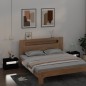 vidaXL Nachttische 2 Stk. mit LEDs Schwarz 60x35x40 cm vidaXL Nachttische 2 Stk. mit LEDs Schwarz 60x35x40 cm