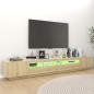 vidaXL TV-Schrank mit LED-Leuchten Sonoma-Eiche 260x35x40 cm vidaXL TV-Schrank mit LED-Leuchten Sonoma-Eiche 260x35x40 cm