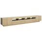 vidaXL TV-Schrank mit LED-Leuchten Sonoma-Eiche 260x35x40 cm vidaXL TV-Schrank mit LED-Leuchten Sonoma-Eiche 260x35x40 cm