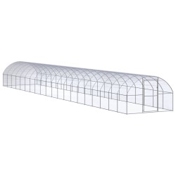 vidaXL Outdoor-Hühnerstall 3x20x2 m Verzinkter Stahl