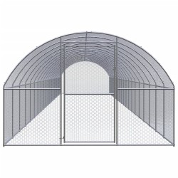 vidaXL Outdoor-Hühnerstall 3x20x2 m Verzinkter Stahl