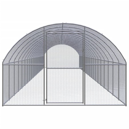 vidaXL Outdoor-Hühnerstall 3x20x2 m Verzinkter Stahl