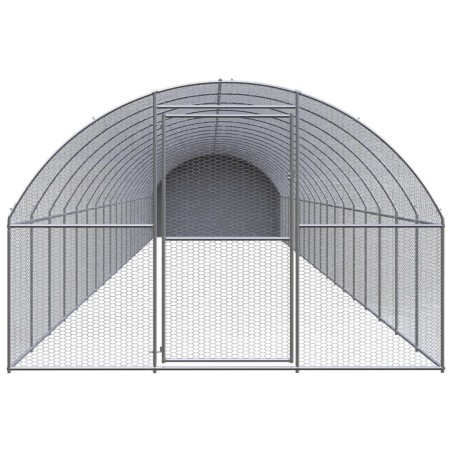 vidaXL Outdoor-Hühnerstall 3x20x2 m Verzinkter Stahl